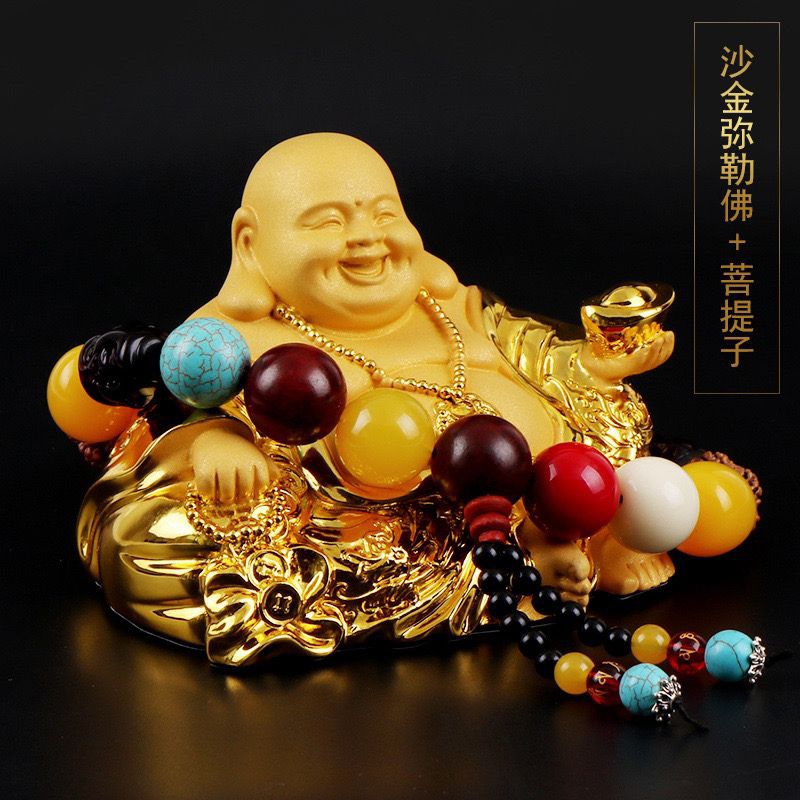 MAITREYA Gelang Bodhi Pajangan Dashboard Mobil Buddha Milefo Pajangan Milefo Pajangan Rupang Buddha 