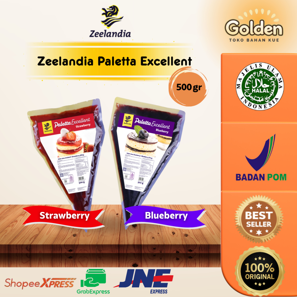 

Zeelandia Paletta Excellent Strawberry Blueberry 500gr / Selai Strawberry Blueberry Enak Premium