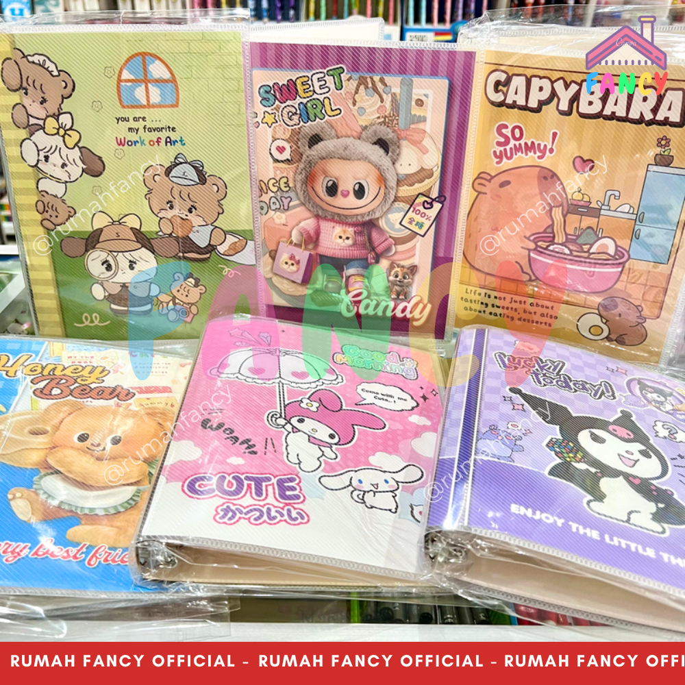 

Map Binder Notes Plastik Besi Motif Printing Ukuran A5 / Map file Karakter / Loose Leaf / Buku Ring / Buku Note Catatan Kampus Sekolah Office / Map Binder