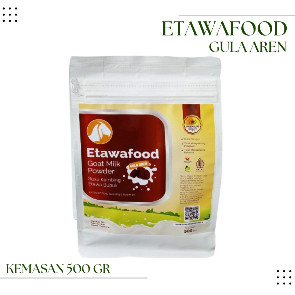 

Susu Kambing Etawa Bubuk Etawafood Rasa Gula Aren Kemasan 500 gr