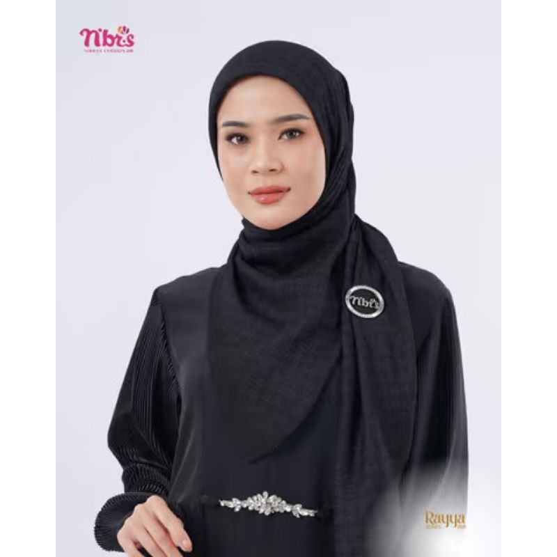 Kerudung Nibras Warna Black