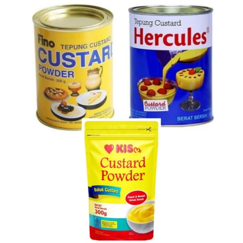 

CUSTARD POWDER 300G (HERCULES/ FINO/ KIS) (Tepung Custard/ Vla Bubuk)