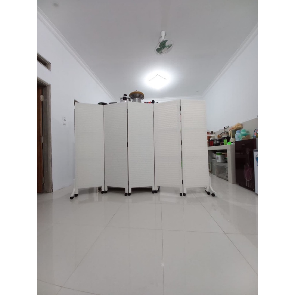 Sketsel Rotan Pems Partisi Penyekat Ruangan Sketsel minimalis unik rotan lipat dan modern