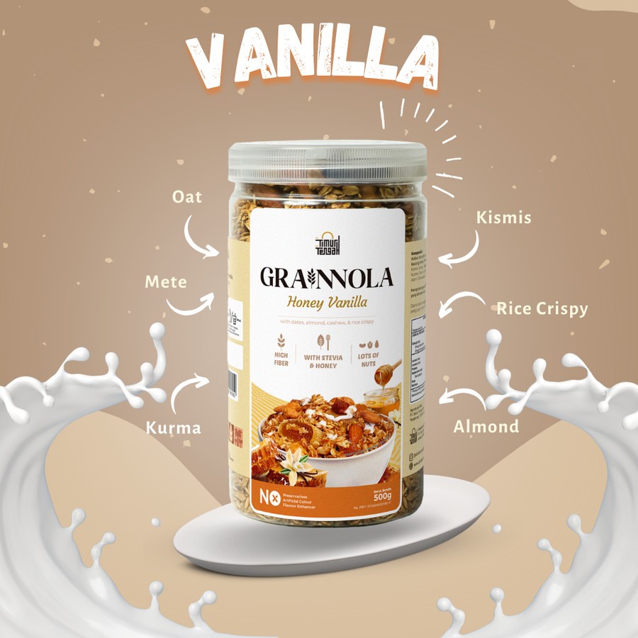 

RK60 Granola Timur Tengah Original 500gr Almond Mete Sereal Oatmeal Diet Sehat