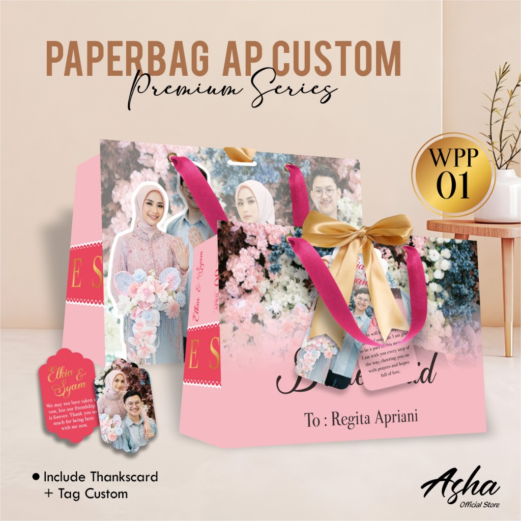 

PAPER BAG KADO SPACE JUMBO - PAPER BAG CUSTOM FREE FOTO - PAPERBAG WEDDING PREMIUM PAPER (WPP)