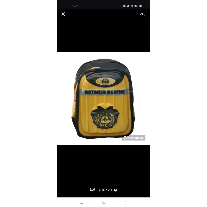 tas anak TK batman kuning