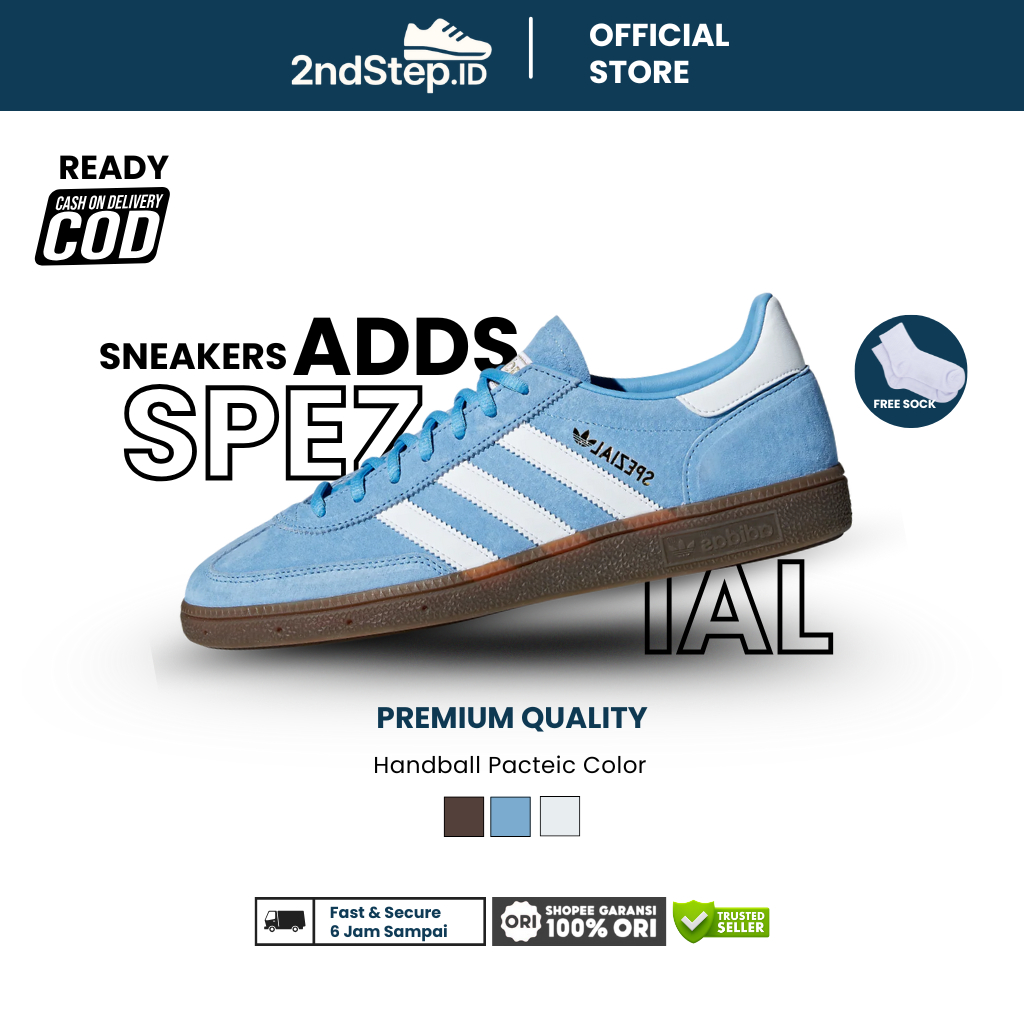 Adidas Originals Handball Spezial Light Blue Feather White Gum - Adidas Spezial | Premium
