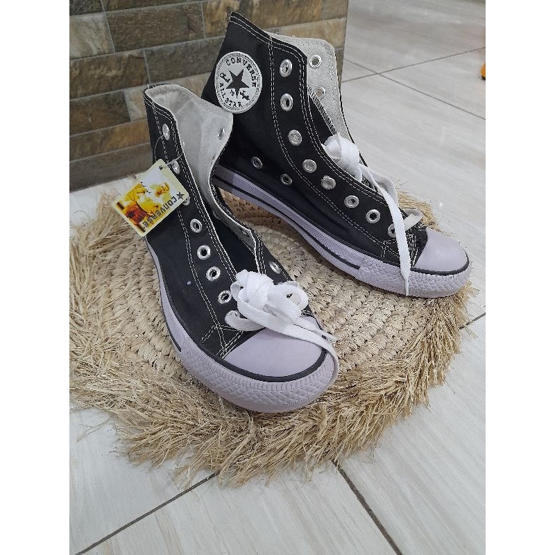 sepatu converse all star classic, black white /sepatu sekolah panjang