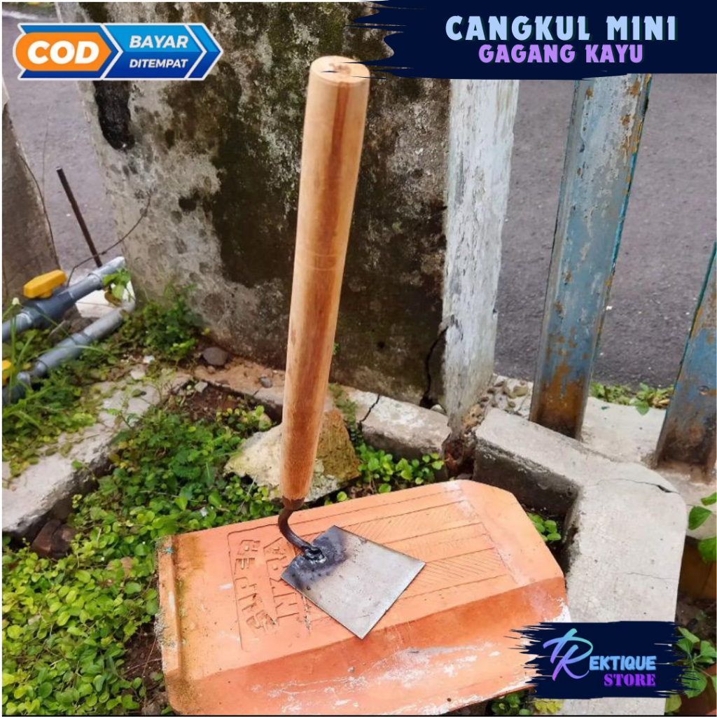 CANGKUL RUMPUT LIAR CANGKUL MINI GAGANG KAYU