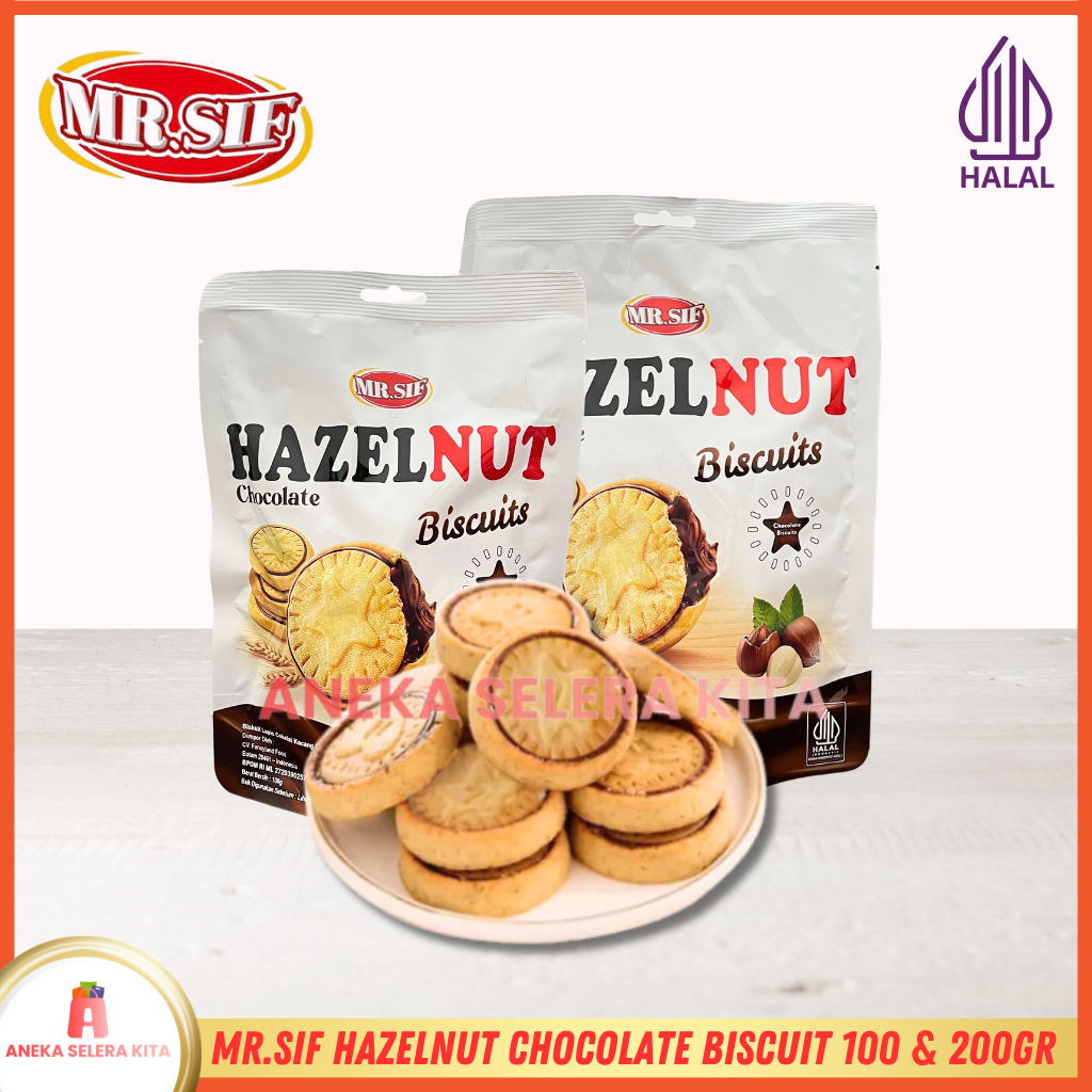 

MR.SIF Hazelnut Chocolate Biscuits Halal 100gr & 200gr