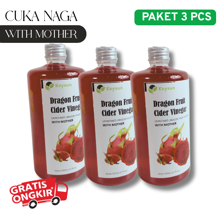 

Keysun - Cuka Buah Naga Paket 3 Pcs (1500 Ml)