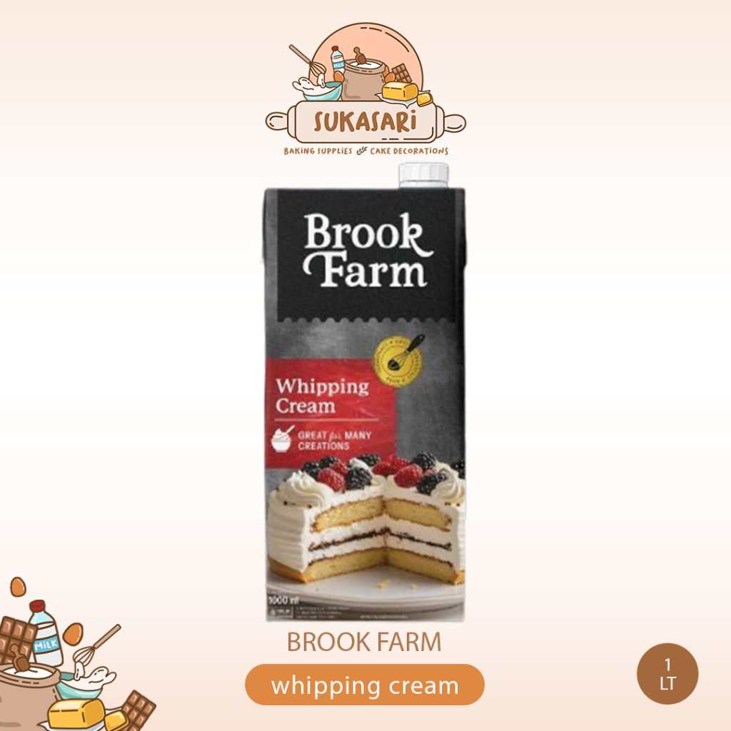 

Brook Farm whipping cream brookfarm 1 liter (instant sameday only)