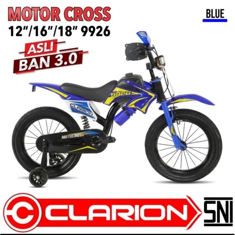 Sepeda Anak BMX Cross Clarion 9926 18Inch Ban Jumbo Ada suspensi tengah/shock