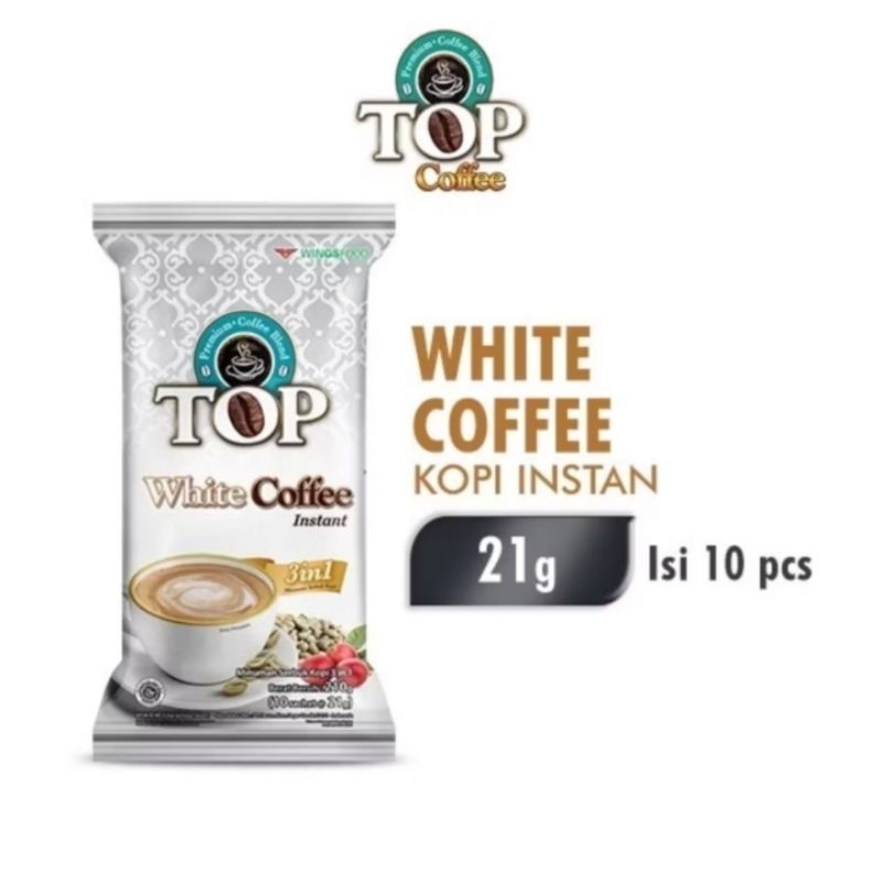 

TOP White Coffee Instant 1 Renceng isi 10 Sachet