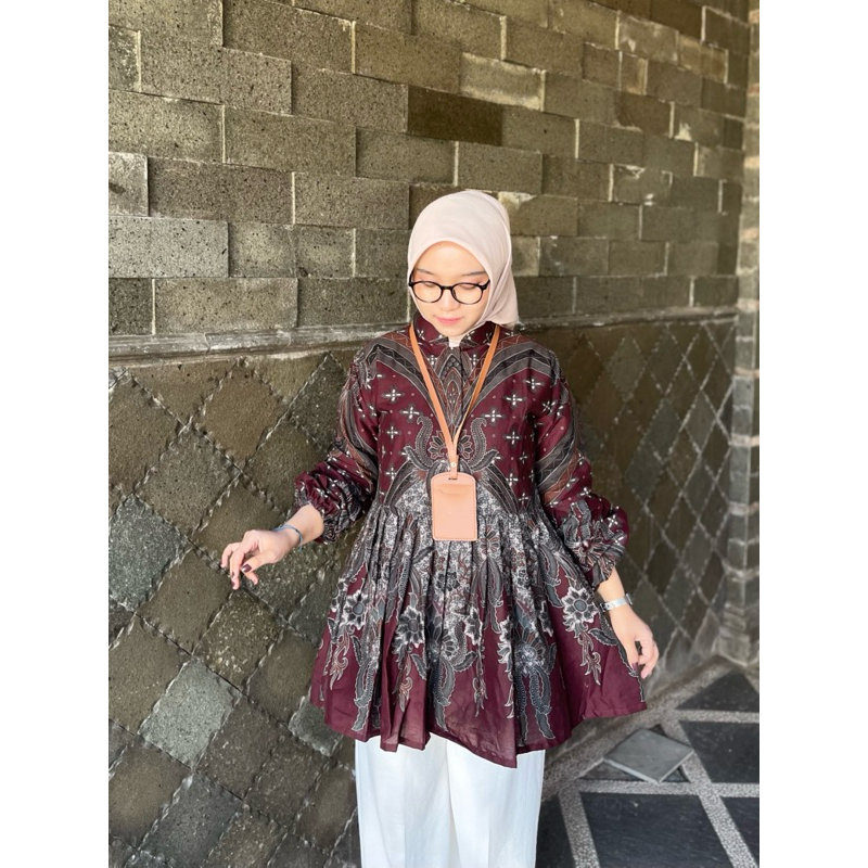 Blouse Batik DILAN Atasan Wanita Fashion Cantik Outfit Kantor