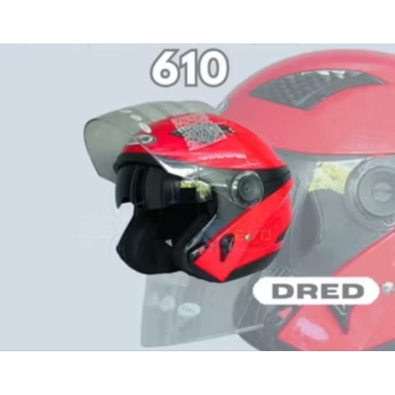 HELM HALF FACE ZEUS 610 SOLID FULL WARNA ORIGINAL