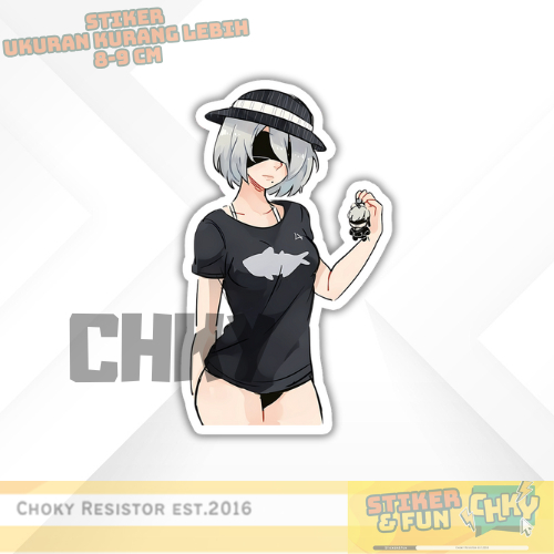 

Stiker Sticker Vinyl Laminasi Glosy YORHA 2B NIER AUTOMATA Vol 18
