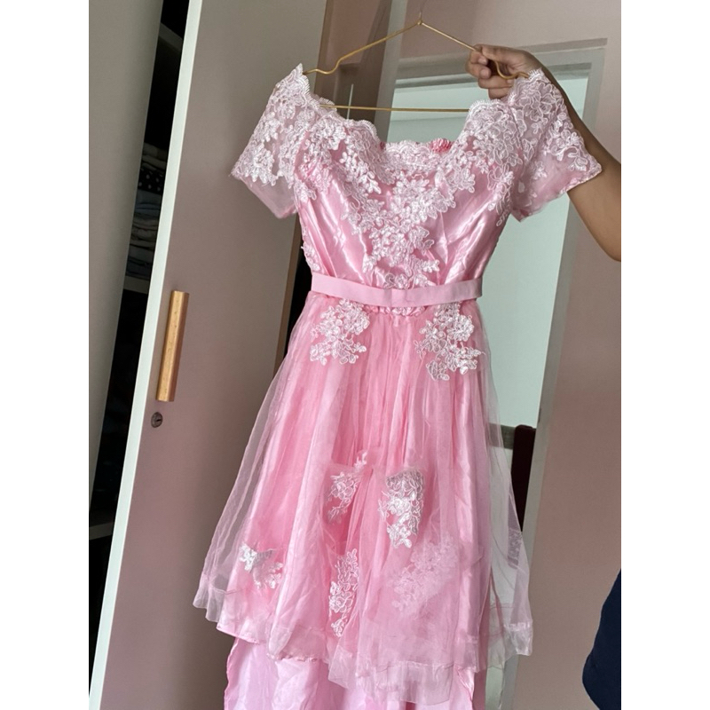 Gaun pesta anak/gaun ekor pink/preloved gaun/ gaun murah anak