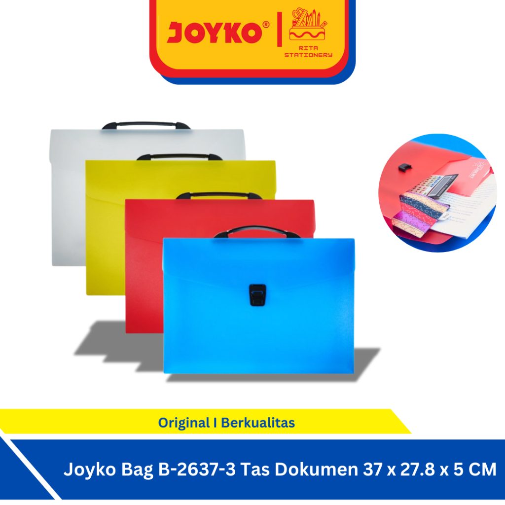 

Joyko Tas Dokumen Gagang / Bag Portbale Case With Handle B-2637-3 - Satuan / Eceran