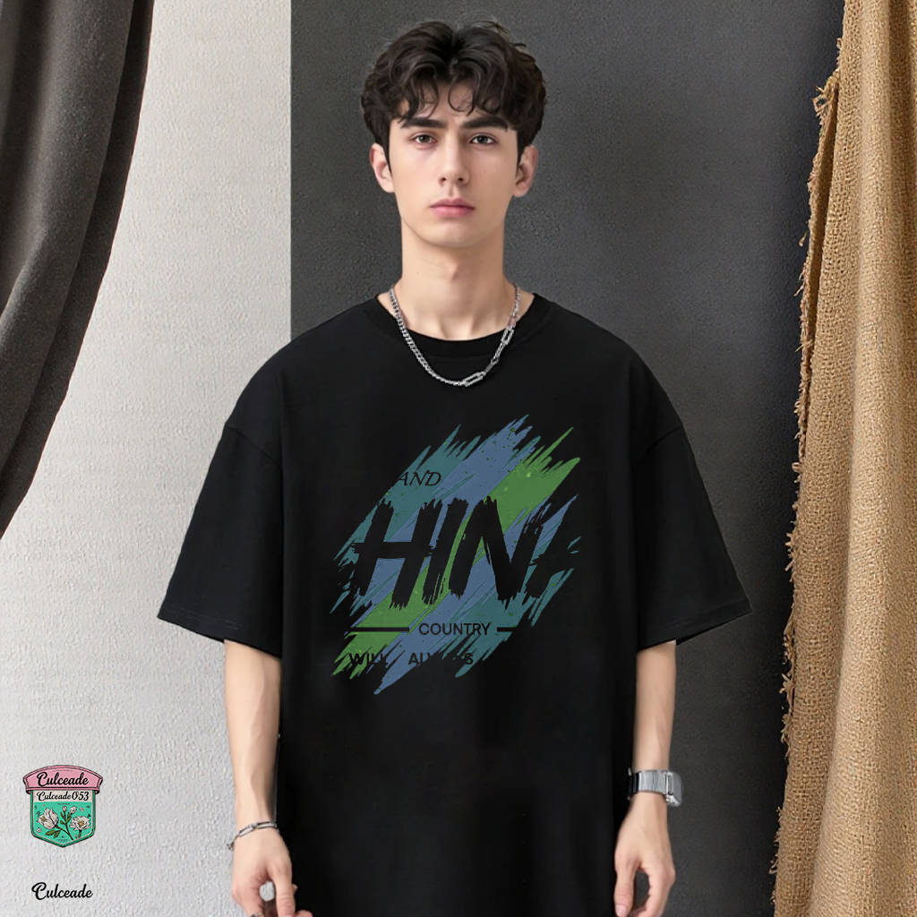 Kaos Retro Korea Unisex - Motif Grafiti ala Seoul Tahun 2000--F1144