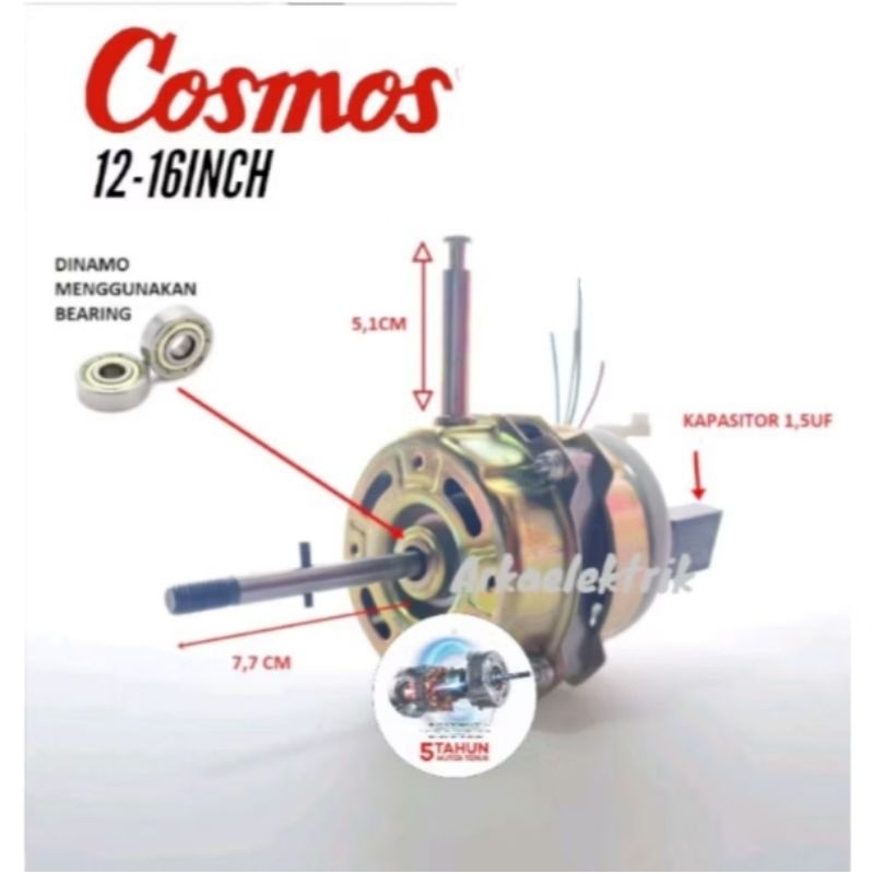 Dinamo Kipas Angin cosmos standfan Double bearing