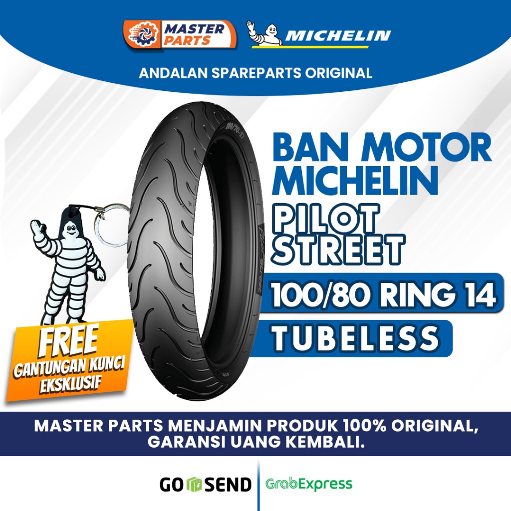 Ban Motor Michelin Pilot Street 100/80 Ring 14 Tubeless