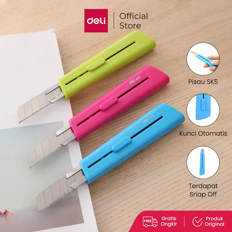 

Deli Cutter dengan pisau baja SK5 memudahkan untuk memotong sistem kunci otomatis E2040