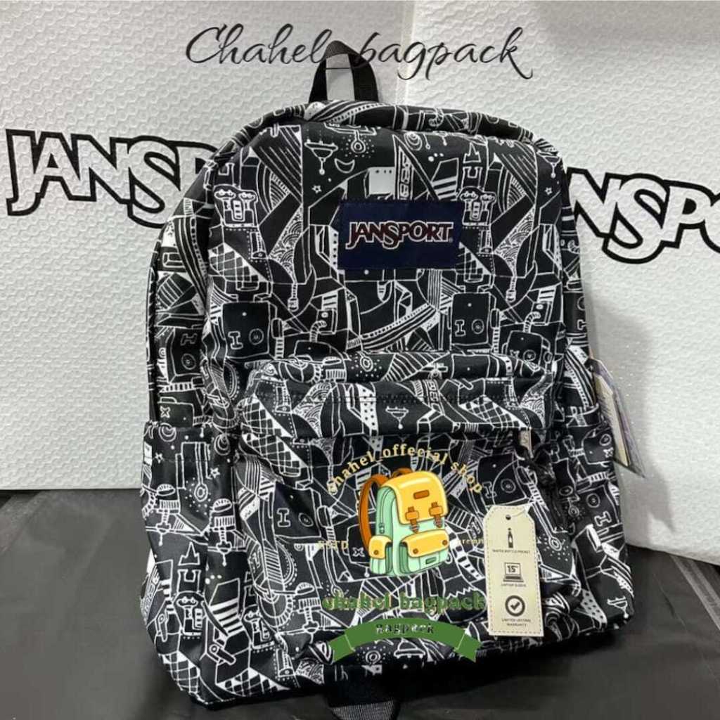 tas js premium motif abstrak robot/bagpack premium/ransel sekolah cewek cowok keren