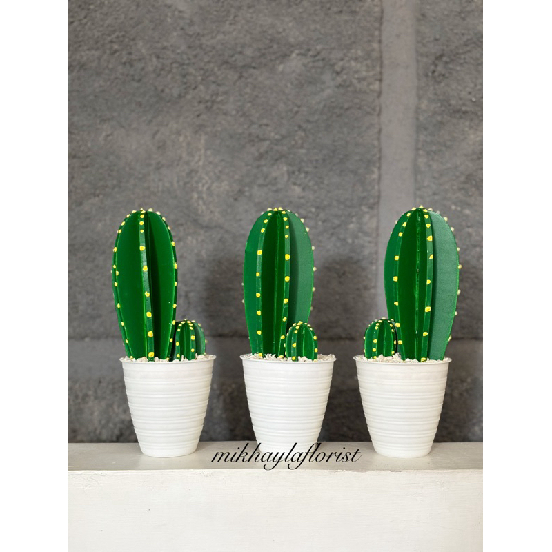 Kaktus koboi artificial // kaktus belimbing // bunga kaktus hias