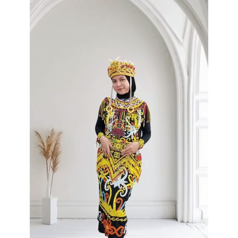 Baju Dayak Full Manik | Baju Dayak Full Aksesoris