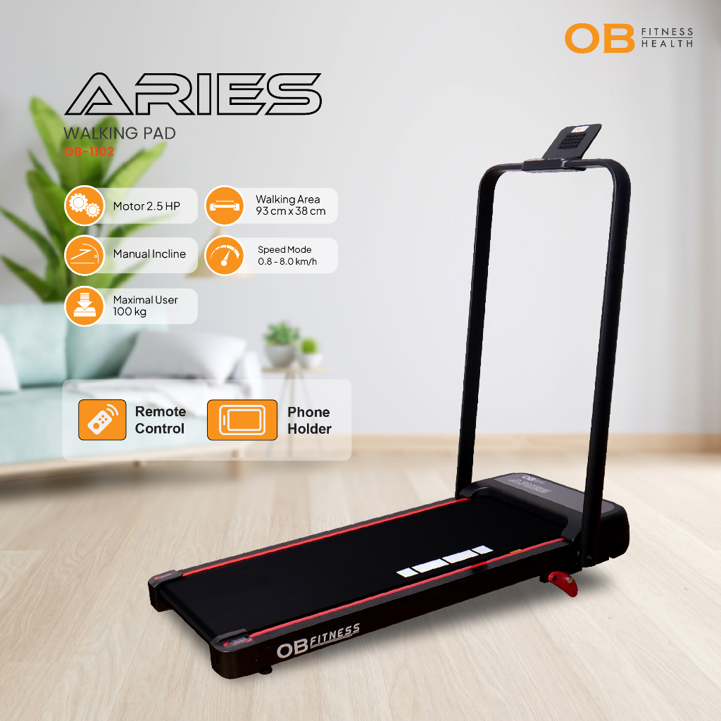 ARIES ELECTRIC TREADMILL V8 WALKING PAD TREADMILL OB-1102