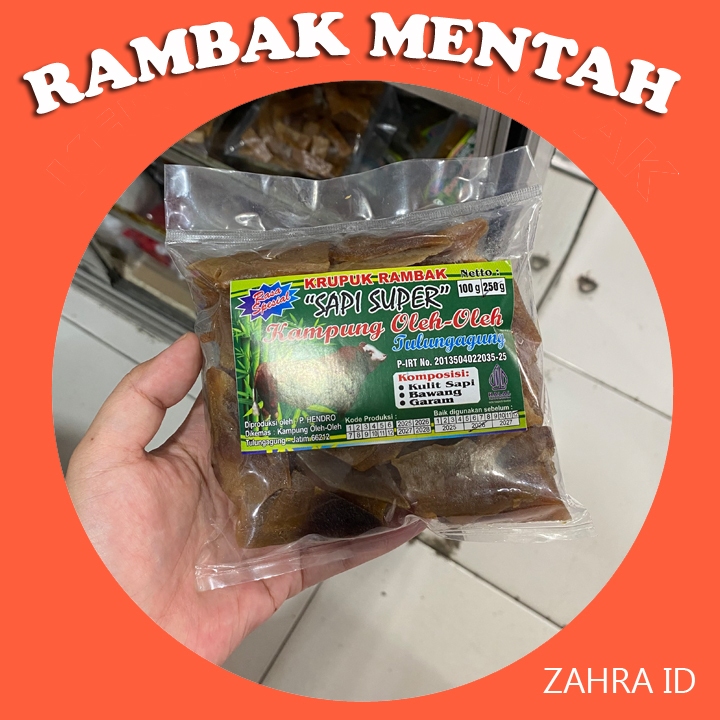 

250GR / 1KG (lebih murah) KERUPUK RAMBAK SAPI MENTAH KHAS TULUNGAGUNG - KAMPUNG OLEH-OLEH