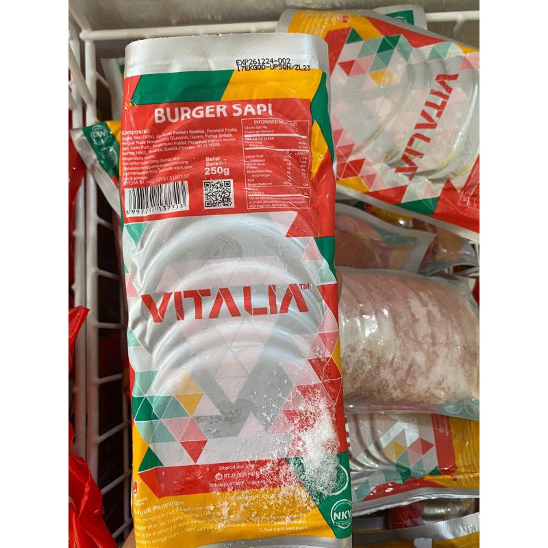 

daging burger sapi vitalia 250gr