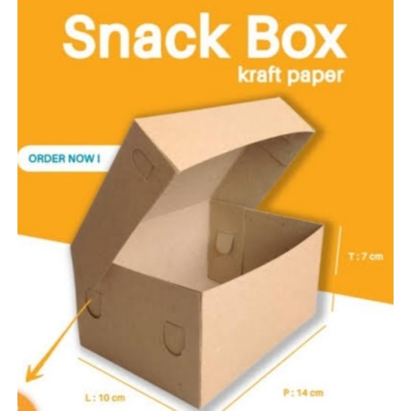 

Dus Snack Box Akua T Kraft Coklat Per Lembar