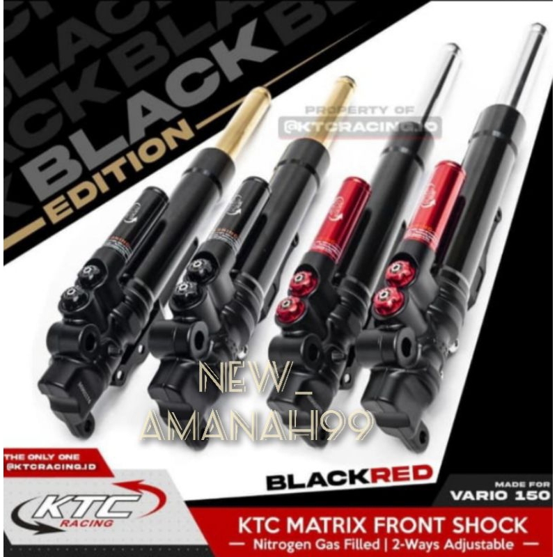 SHOCK DEPAN KTC RACING MATRIX VARIO /BEAT/ SCOOPY SPACY  KTC RACING NEW 2023 100%ORIGINAL KTC RACING