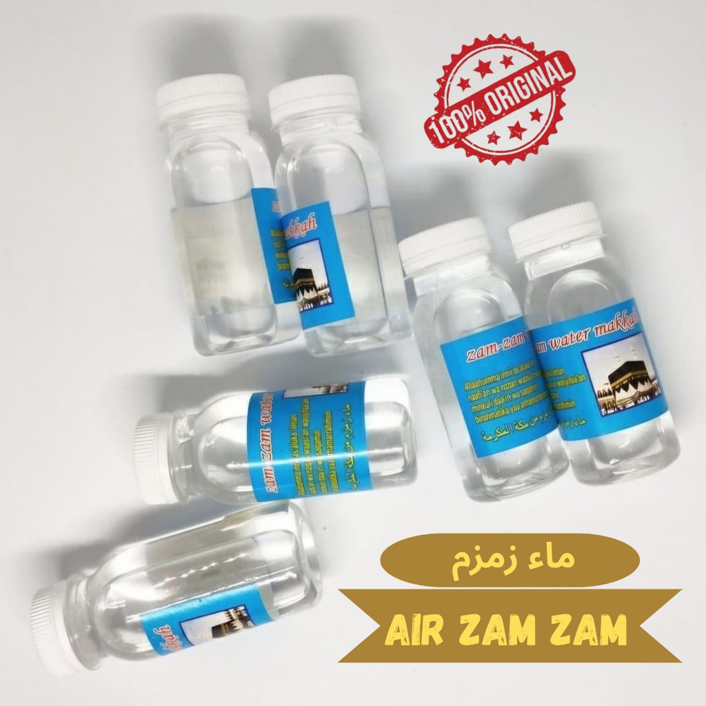 

Air zam zam asli original kemasan botol 30ml 50ml 60ml 80ml