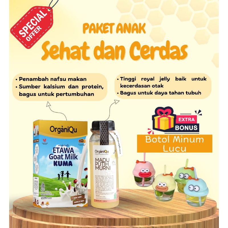 

[FREE GIFT] BUNDLING MADU PUTIH + SUSU KUMA