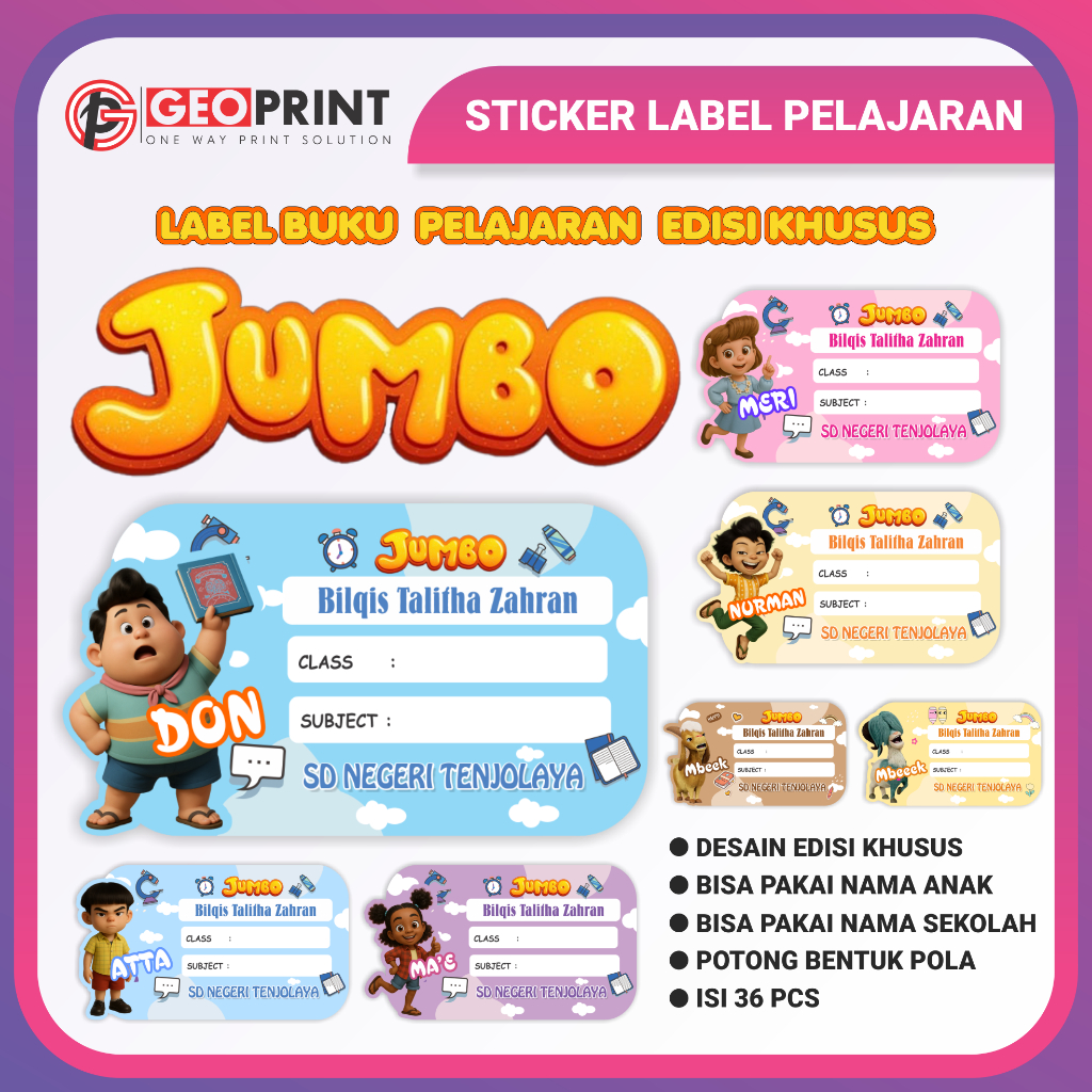 

DESAIN TERBARU STIKER LABEL PELAJARAN CUSTOM NAMA ANAK UNTUK BUKU TULIS POTONG KISSCUT