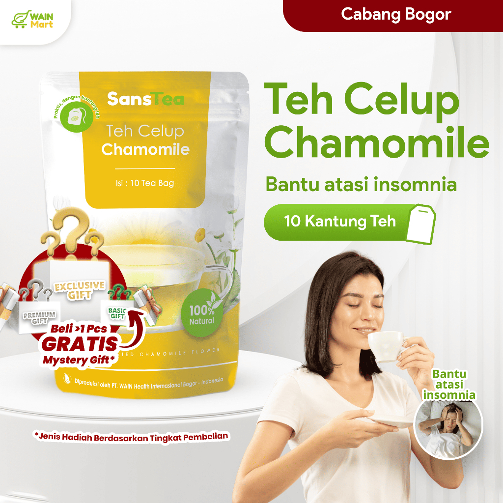 

ANTI IMSOMNIA !!! Teh Celup Bunga Chamomile Herbal Relaksasi kaya Antioksidan