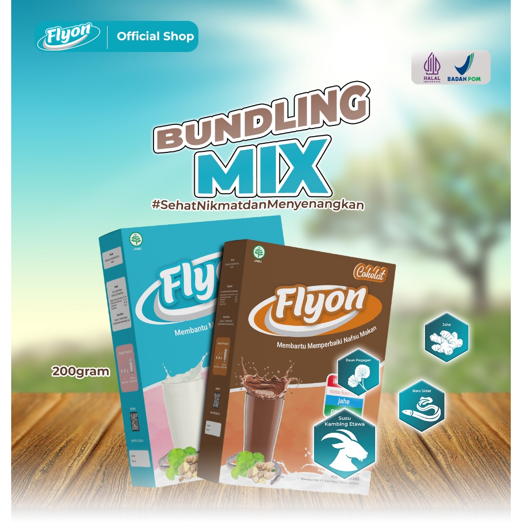 

Paket 2 Box Susu Flyon Original & Coklat Susu Penggemuk Badan Original Vitamin Penambah Berat Badan Suplemen Penambah Berat Badan