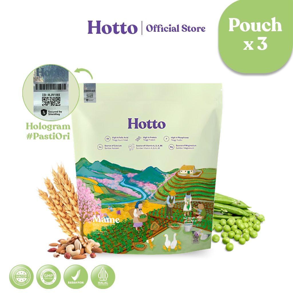 

HOTTO PURTO HOTO MULTIGRAIN MAME OFFICIAL SHOP MINUMAN STORE 1 POUCH (16 sachet)