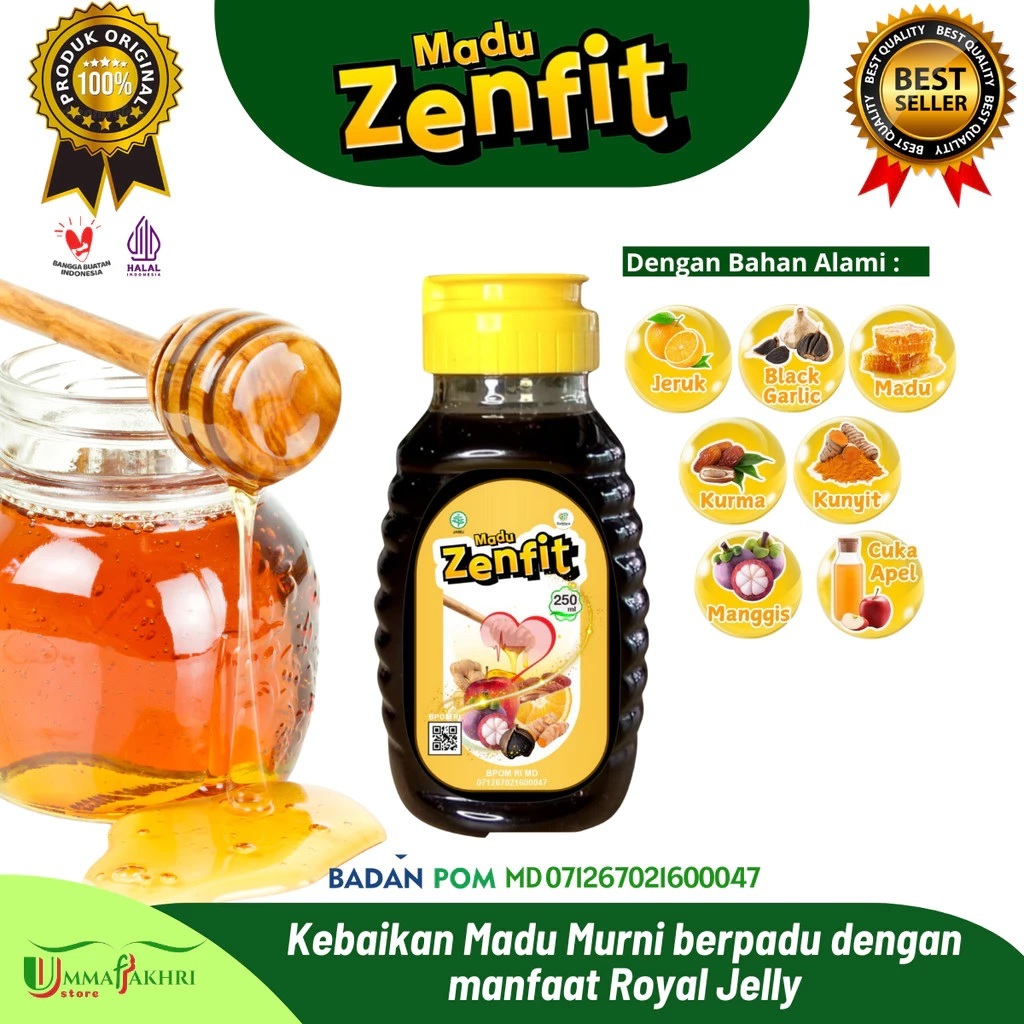 

Madu Herbal Zenfit 250ml – Atasi Asam Lambung, Detoks, Imun Booster Alami