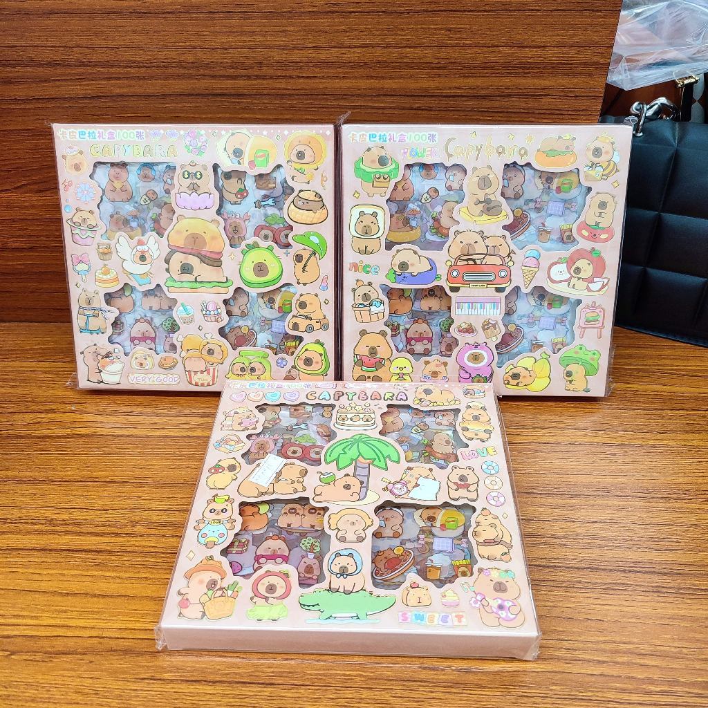 

Paket Isi 100pcs Stiker CopyBara – Desain Hewan Lucu untuk Buku Laptop Botol dan HP Harga Grosir Bisa Cod
