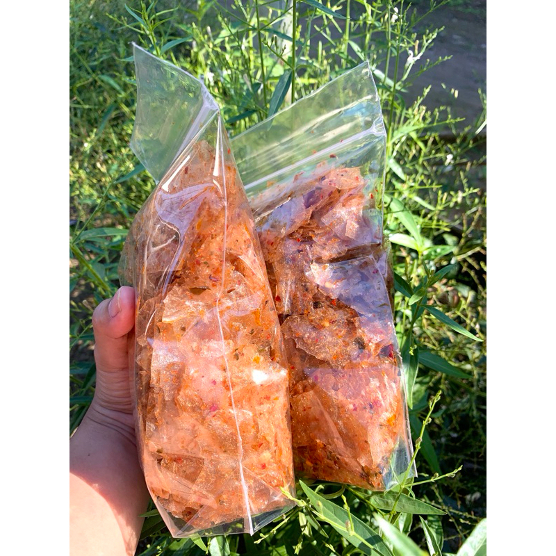 

KRIPIK KACA KEMASAN 150gram RASA PEDAS DAUN JERUK