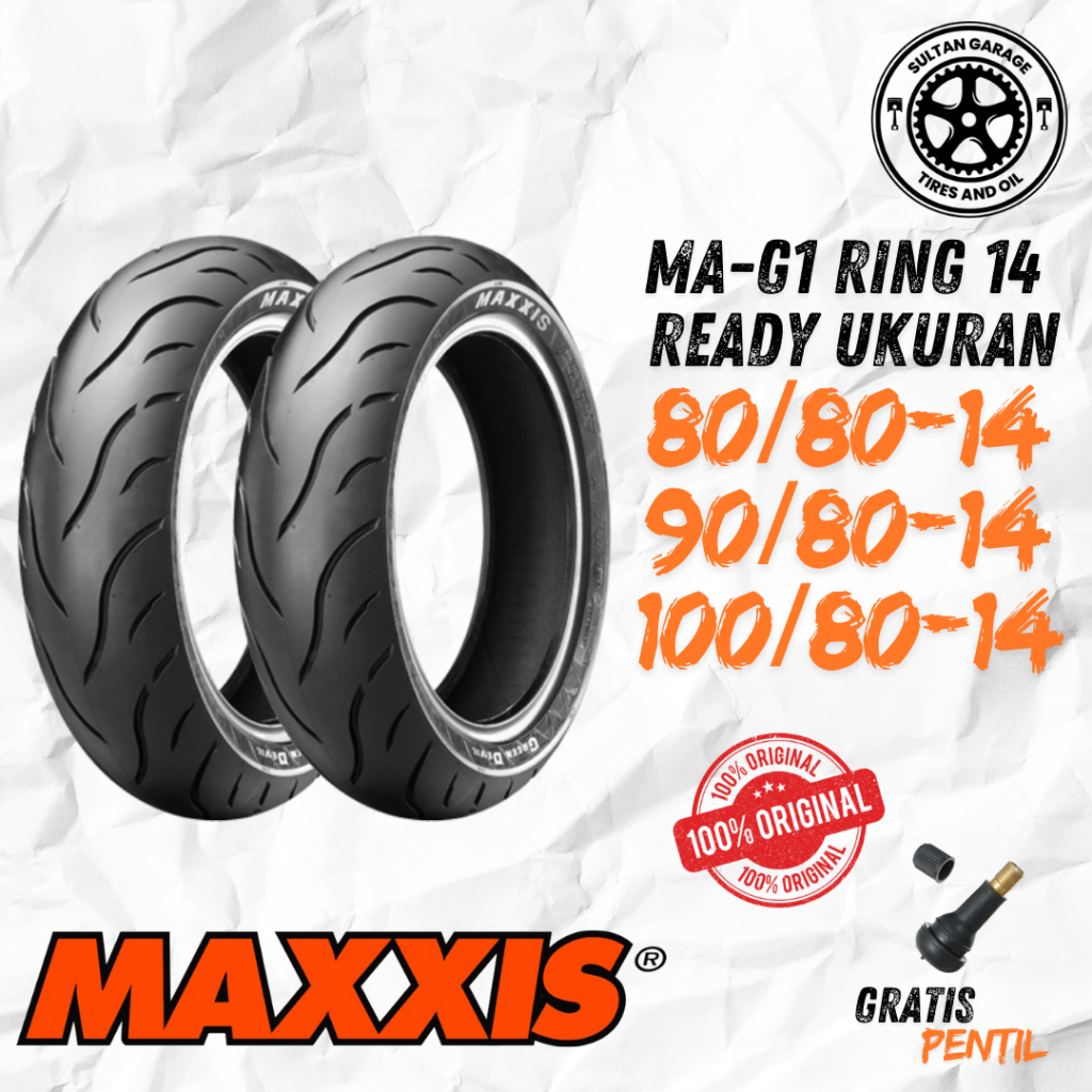 SEPASANG / SATUAN BAN MOTOR MATIC MAXXIS GREEN DEVIL SEPASANG RING 14 TUBELESS VARIO BEAT MIO