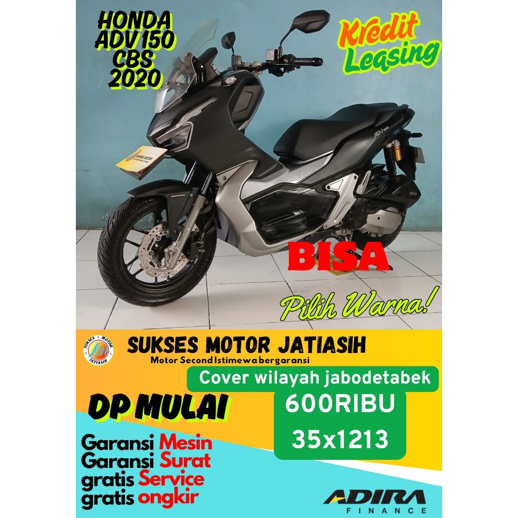 proses registrasi DP motor honda adv 150 cbs 2020 bisa pilih warna