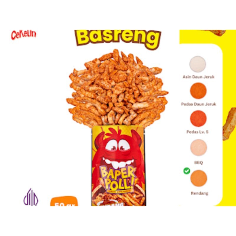 

Basreng Cekelin 50g – 5 Varian Rasa Pedas & Gurih (Jeruk, Rendang, BBQ, dll)
