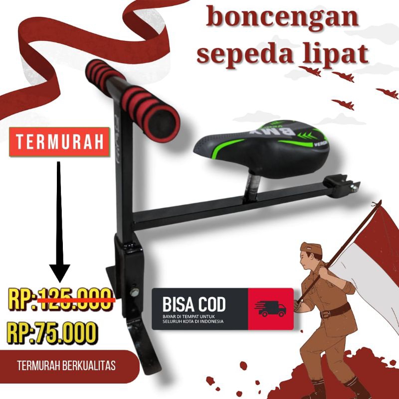 BONCENGAN SEPEDA ANAK UNIVERSAL BISA SEMUA JENIS SEPEDA, MTB,LIPAT,MINION,PHONIK DLL