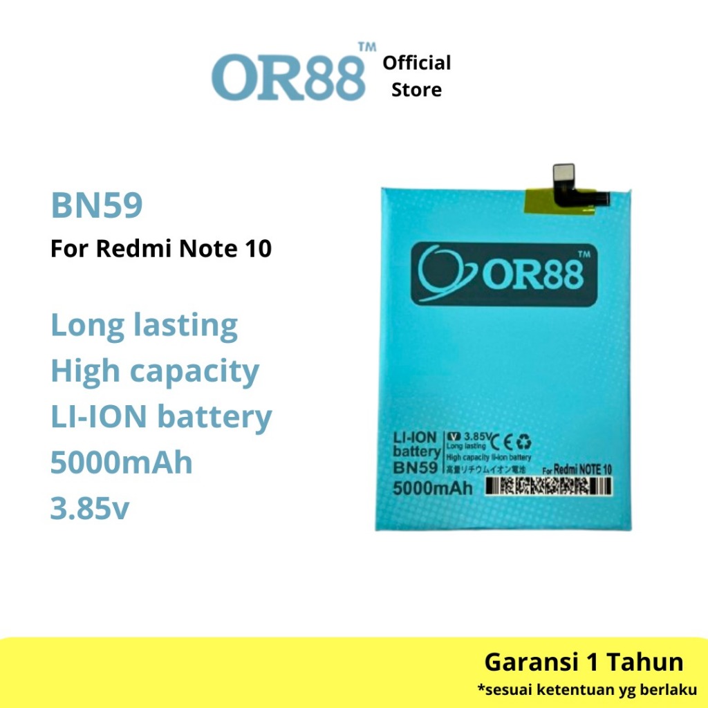 OR88 baterai batre battery double power xiaomi redmi Note 10 4G / Note 10S 4G / BN59