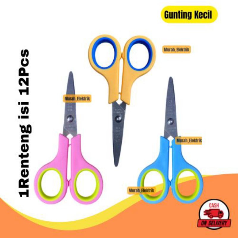 

(ECER) Gunting Kecil Stainless Tajam/Gunting Kecil Hitam Renteng/Gunting/Alat Pemotong
